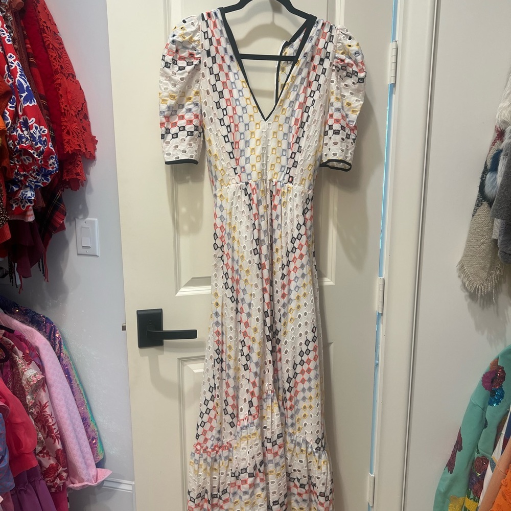 HUNTER BELL White Eyelet Multi-Color Midi - Picture 4 of 4